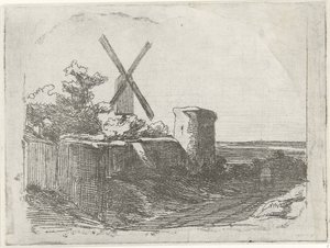 Ruin med mølle