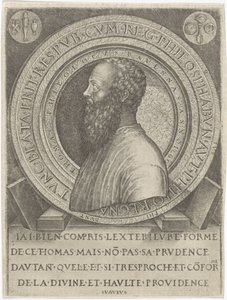 Portret van filolog Thomas van Ravenna af Lambertus Suavius