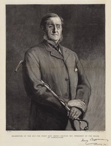Dagens berømtheder, højre ærede Henry Chaplin, MP, formand for landbrugsstyrelsen af Lance Calkin