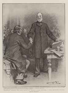Professor Virchow og Lord Lister på Charing Cross Hospital, en velfortjent hyldest af Lance Calkin