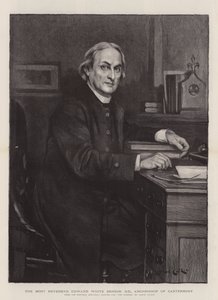 The Most Reverend Edward White Benson, DD, ærkebiskop af Canterbury (gravering) af Lance Calkin