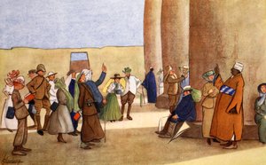 To rækker i templet, fra "The Light Side of Egypt", 1908