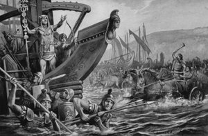 En modig fanebærer (litho) af Lancelot Speed