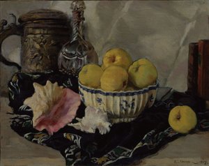 Stilleben. Skal og æbler, 1917