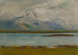 Tatra-landskab, 1890-95 af Laszlo Mednyanszky