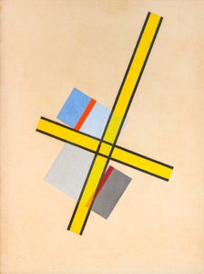 Gult kors Q VII af Laszlo Moholy Nagy