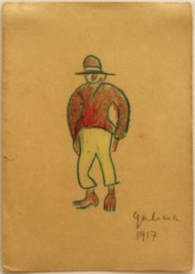 Uden titel (galicisk med gule bukser) af Laszlo Moholy Nagy