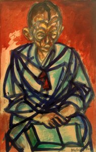 Uden titel (sømand Miklós, læser en bog) af Laszlo Moholy Nagy