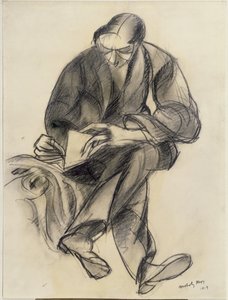 Siddende figurlæsning, 1919 af Laszlo Moholy Nagy