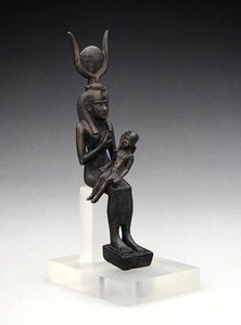 Isis med Harpocrates, 7.-4. århundrede f.Kr. (bronze) af Late Period Egyptian