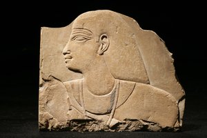 Mentu-em-hat, slutningen af det 25. dynasti-begyndelsen af det 26. dynasti, ca. 660-650 f.Kr. (kalksten)
