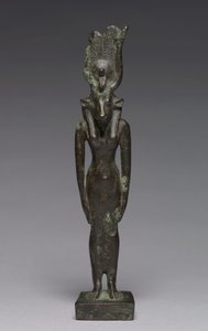 Statuette af Hathor, 664-30 f.Kr af Late Period Egyptian