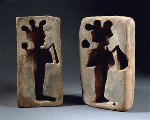 To forme af Osiris figur, fra Abydos af Late Period Egyptian