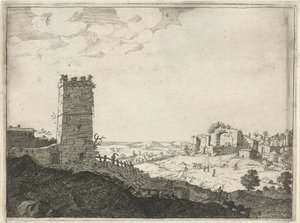 Landskab med tårn Landskaber med gamle romerske bygninger (serietitel)