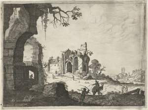 To ruiner i et landskab Landskaber med gamle romerske bygninger (serietitel)