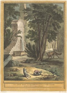 To rotter, ræven og ægget af Laurent Cars after Jean Baptiste Oudry