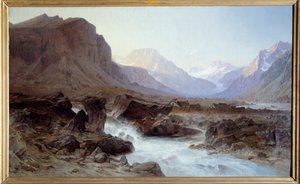 La Berarde i Oisans. Maleri af Laurent Guétal (1841-1892) af Laurent Guétal