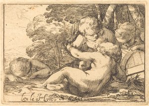 Fire Bacchic Børn af Laurent de la Hyre