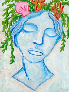 Havfrue, 2025 (akryl på lærred)