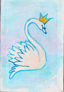 Swan King, 2025 (akryl på lærred)