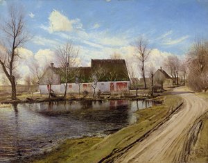 Bondehuse i Baldersbronde af Laurits Andersen Ring