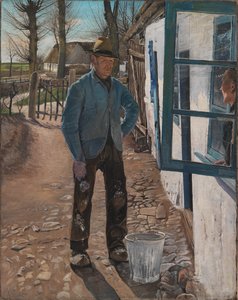 Hvidvaskning af det gamle hus, 1908 af Laurits Andersen Ring