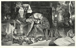 Den førstefødtes død: den sidste af Egyptens ti plager (litho) af Lawrence (after) Alma Tadema