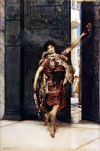 Dans før thymelen (akvarel på papir) (se også 349101) af Lawrence Alma Tadema