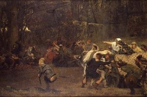 Gunthram Bose og hans døtre, 572 e.Kr af Lawrence Alma Tadema
