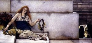På trappen til hovedstaden af Lawrence Alma Tadema
