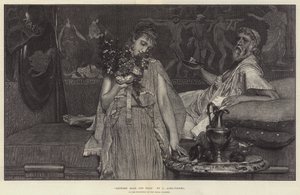 Mellem håb og frygt, i udstillingen på Det Kongelige Akademi af Lawrence Alma Tadema