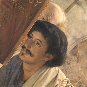 Charles Deschamps, med Henry Wallace ser på, 1874 af Lawrence Alma Tadema