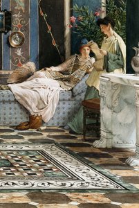 Brevet fra en fraværende, 1871 af Lawrence Alma Tadema