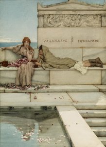 Xanthe og Phaon, 1883 (wc på papir) af Lawrence Alma Tadema