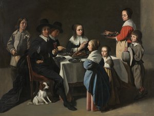 Et familiemåltid, ca. 1645-55