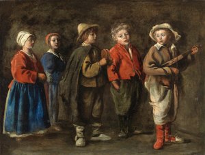 Antoine Le Nain - De unge musikere, ca. 1640 af Le Nain Brothers