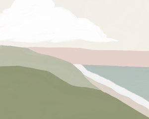 Solopgang i Newport, ca. 2020 (blandede medier)