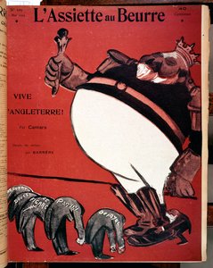 Karikatur af kong Edward VII (1841-1910) på tidspunktet for Entente Cordiale mellem Frankrig og Storbritannien, omslag fra 