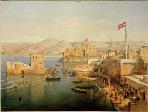 Udsigt over havnen i Beirut af Leander Russ