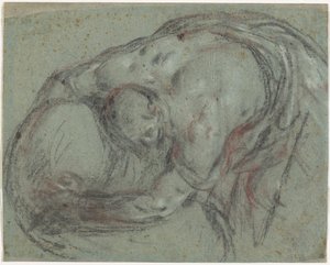 En mand løfter et bundt af Leandro Bassano