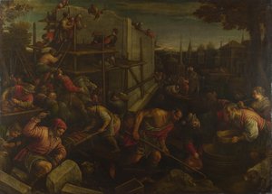 Babelstårnet, ca. 1600 af Leandro Bassano