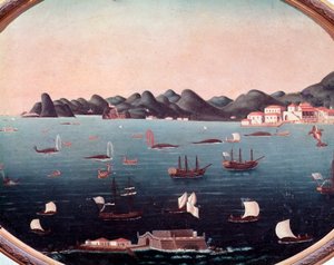Hvalfangst i Guanabara-bugten i Brasilien Akvarel af Leandro Joaquim (1738-1798) Rio de Janeiro fra det 18. århundrede, National Historic Museum af Leandro Joachim