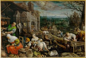 November (maleri på lærred) af Leandro da Ponte Bassano