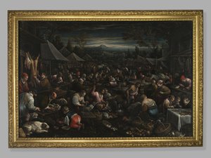 Lille Marked, ca. 1580-82 af Leandro da Ponte Bassano