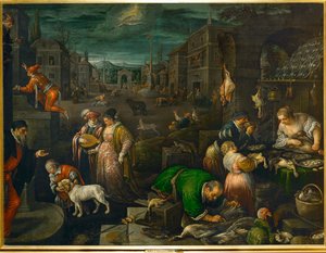 Februar måned (maleri på lærred) af Leandro da Ponte Bassano