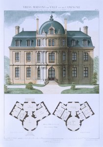 Design fra "Town and Country Houses Based on the Modern Houses of Paris", ca. 1864 af Leblanc
