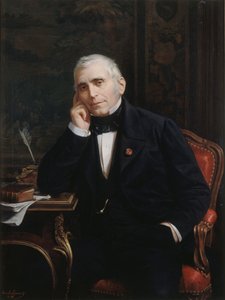Portræt af dramatikeren og librettisten Eugène Scribe 1791-1861, 1863. af Lecomte Vernet