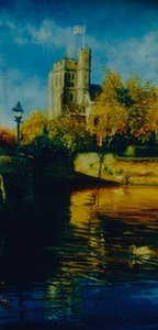 High Tide, 2003 (olie på papir) St. Marys, Twickenham af Lee Campbell
