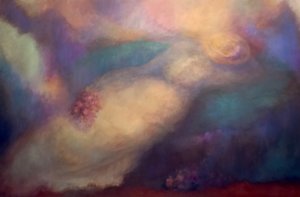 Lavender Shadows, 2025 (olie på lærred) af Lee Campbell