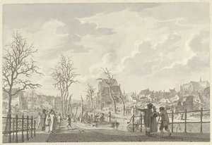 Ruiner på Rapenburg i Leiden, efter krudtkatastrofen den 12. januar 1807